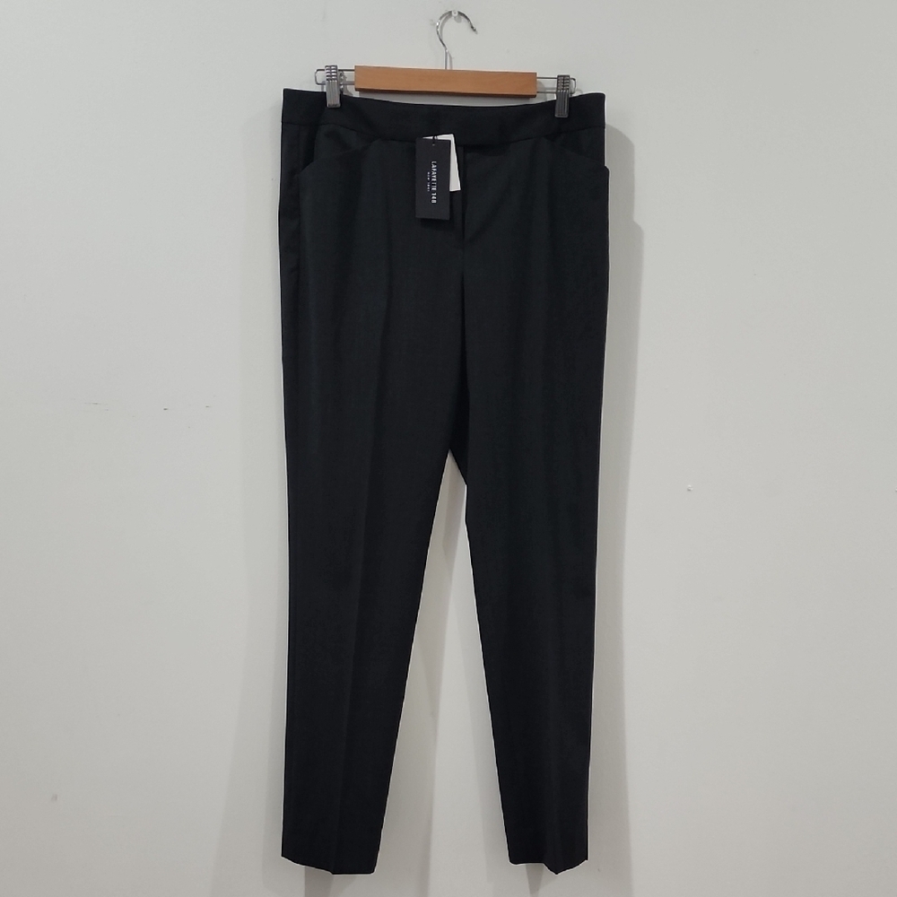 Lafayette 148 Irving Straight Leg Stretch Wool Blend Pants